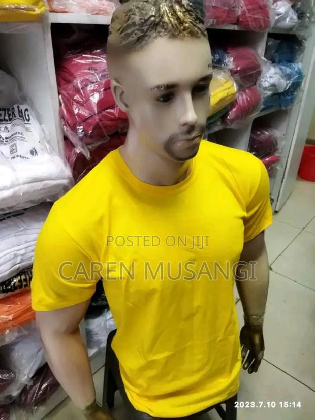 Yellow Cotton Round Neck Tshirts - thumbnail 4