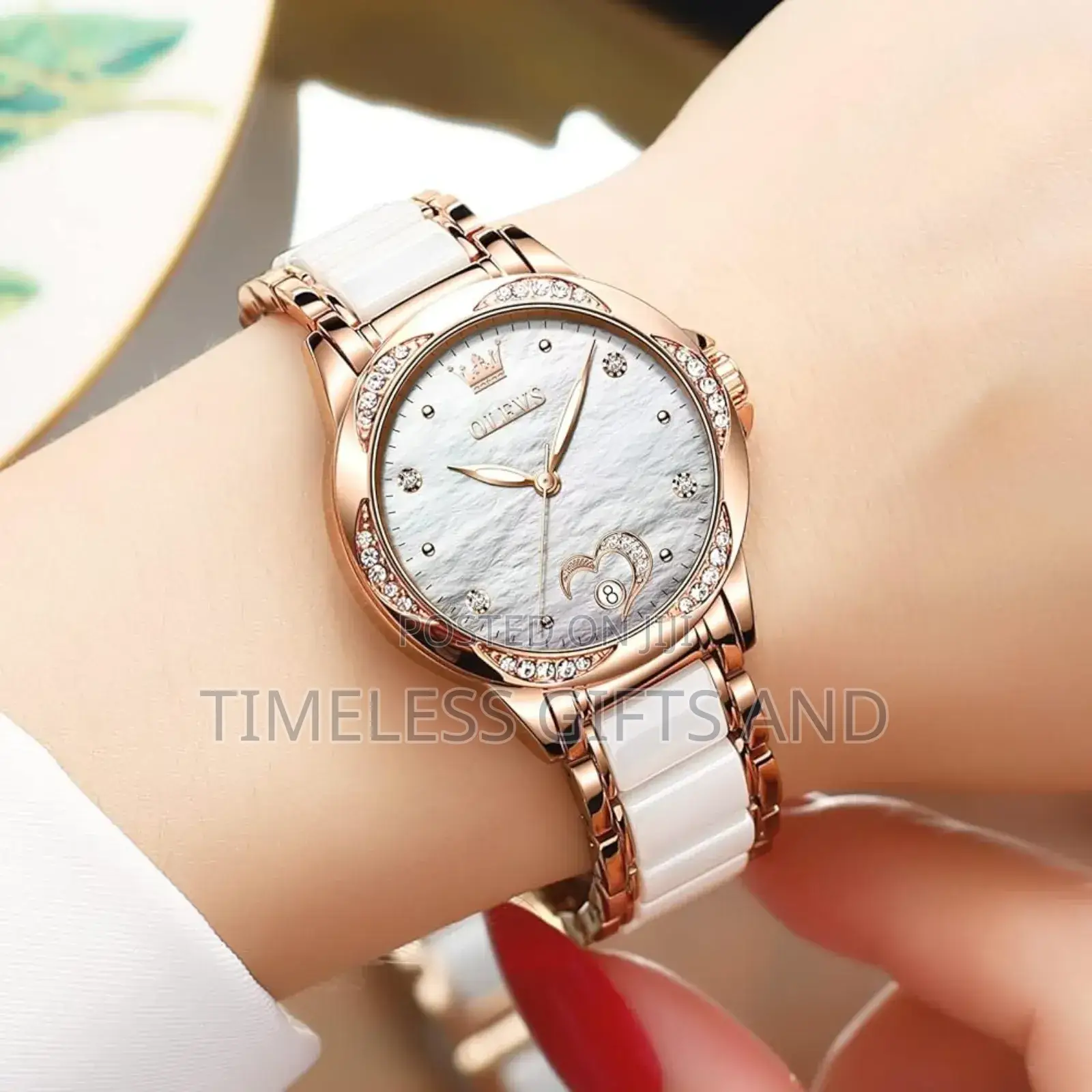 Olevs Diamond Self Winding Watch for Ladies