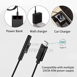 Usb-C Charging Cable - For Microsoft Surface - 15v 3a - 45w - 2m