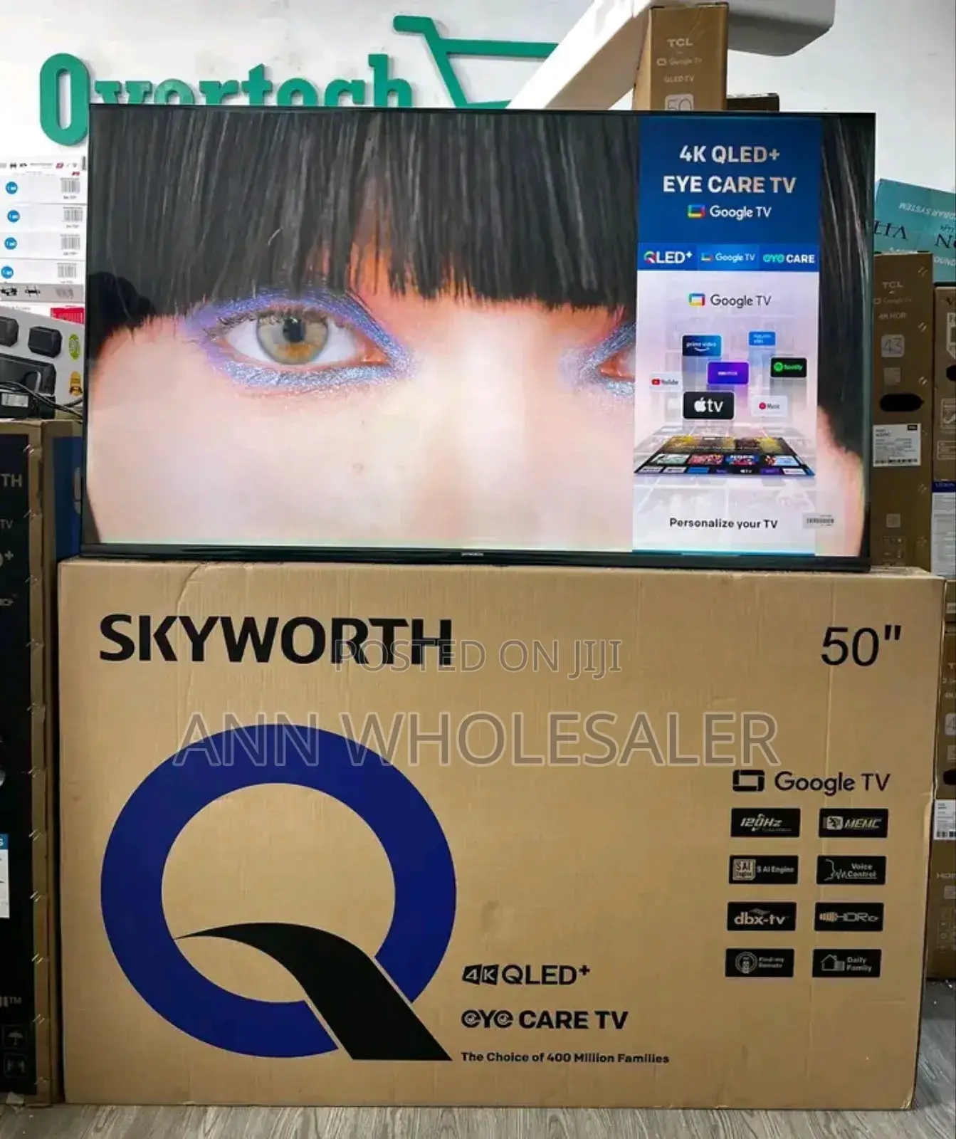 Skyworth 50-inch Qled Smart Tv 4k Uhd Google Tv Frameless