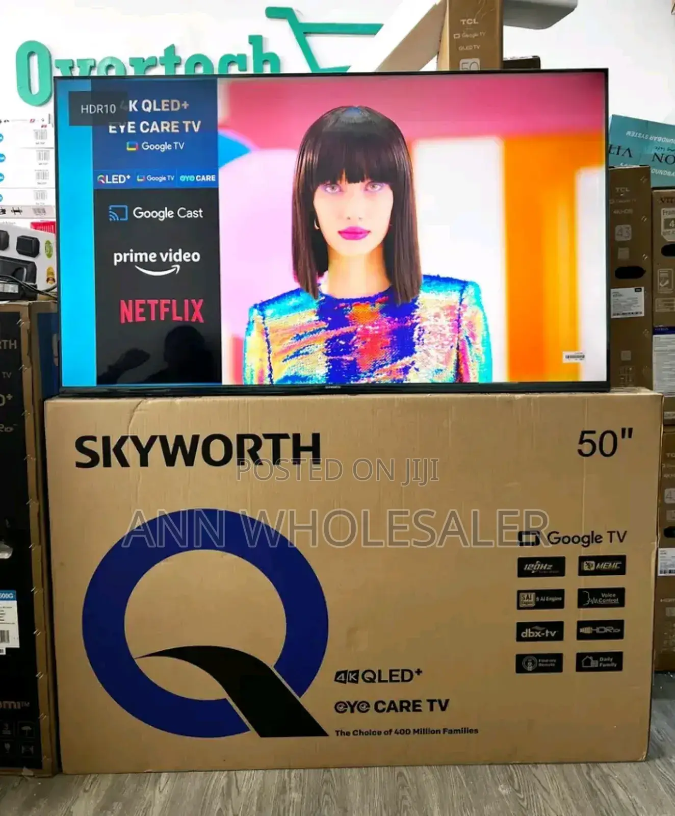 Skyworth 50-inch Qled Smart Tv 4k Uhd Google Tv Frameless