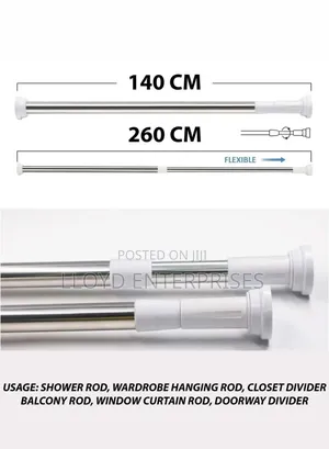 140 to 260cm Extendable Telescopic Rod