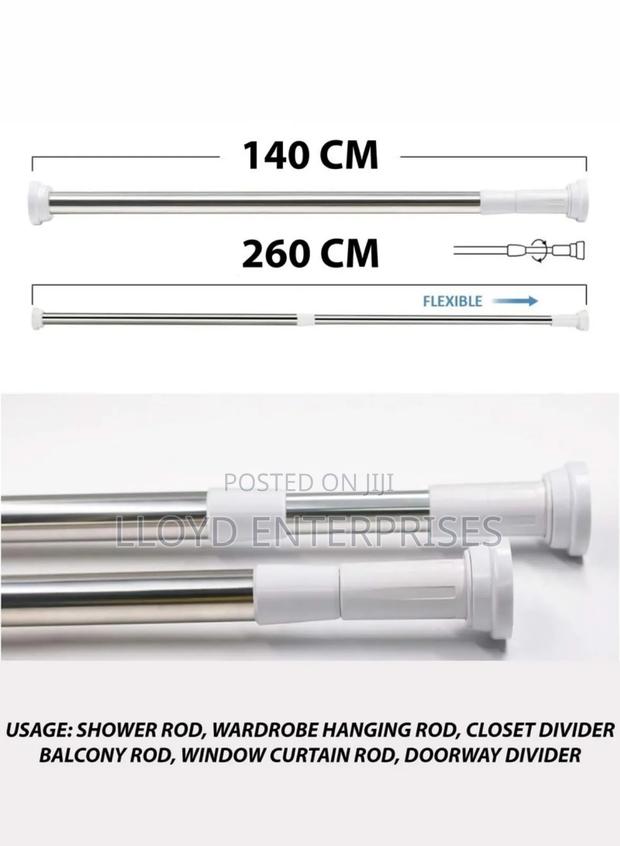 140 to 260cm Extendable Telescopic Rod - main view