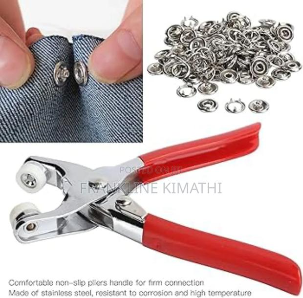 Metallic Snup Button Pliers + 100 Pieces Button Set - thumbnail 5