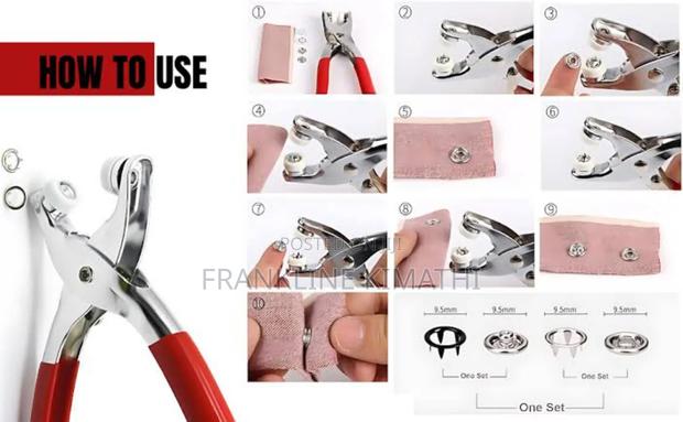 Metallic Snup Button Pliers + 100 Pieces Button Set - thumbnail 7