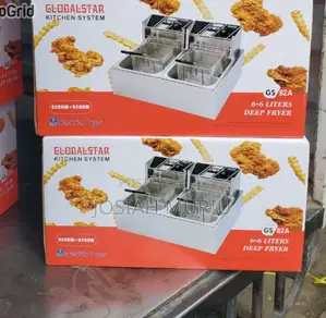 Globalstar Double Tank 6+6lt Stainless Steel Double Deep Fryer