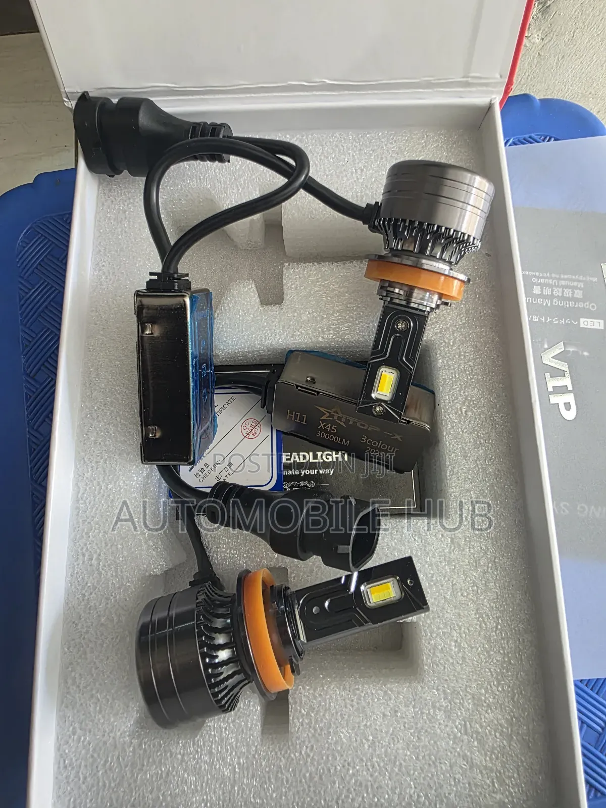 3-in-1 Led Headlight Bulb – White, Yellow, Warm White