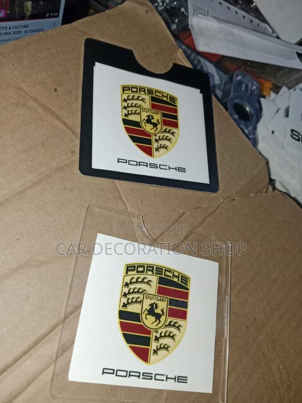 Black or Clear Self Adhesive Porsche Branded Insurance Pocket - main view