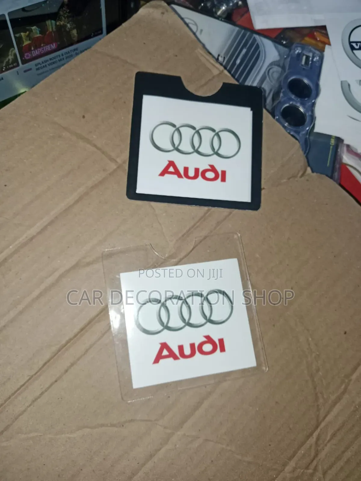 Black or Clear Audi Insurance Sticker Pocket