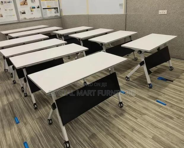 Modern White Folding Table With Legs - thumbnail 4