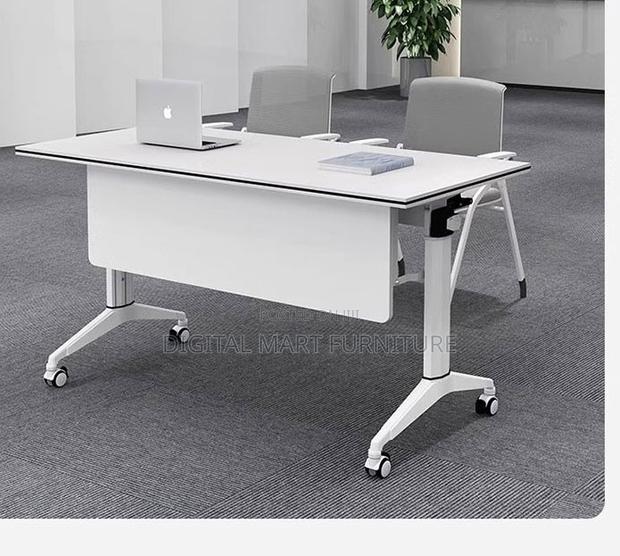 Modern White Folding Table With Legs - thumbnail 5