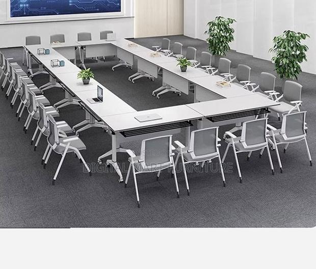 Modern White Folding Table With Legs - thumbnail 6