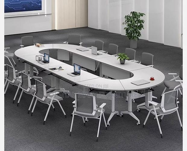 Modern White Folding Table With Legs - thumbnail 8