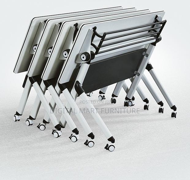 Modern White Folding Table With Legs - thumbnail 9