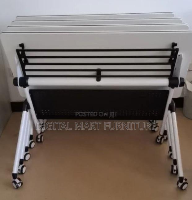 Modern White Folding Table With Legs - thumbnail 12