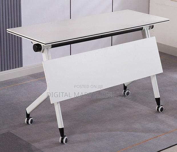 Modern White Folding Table With Legs - thumbnail 14