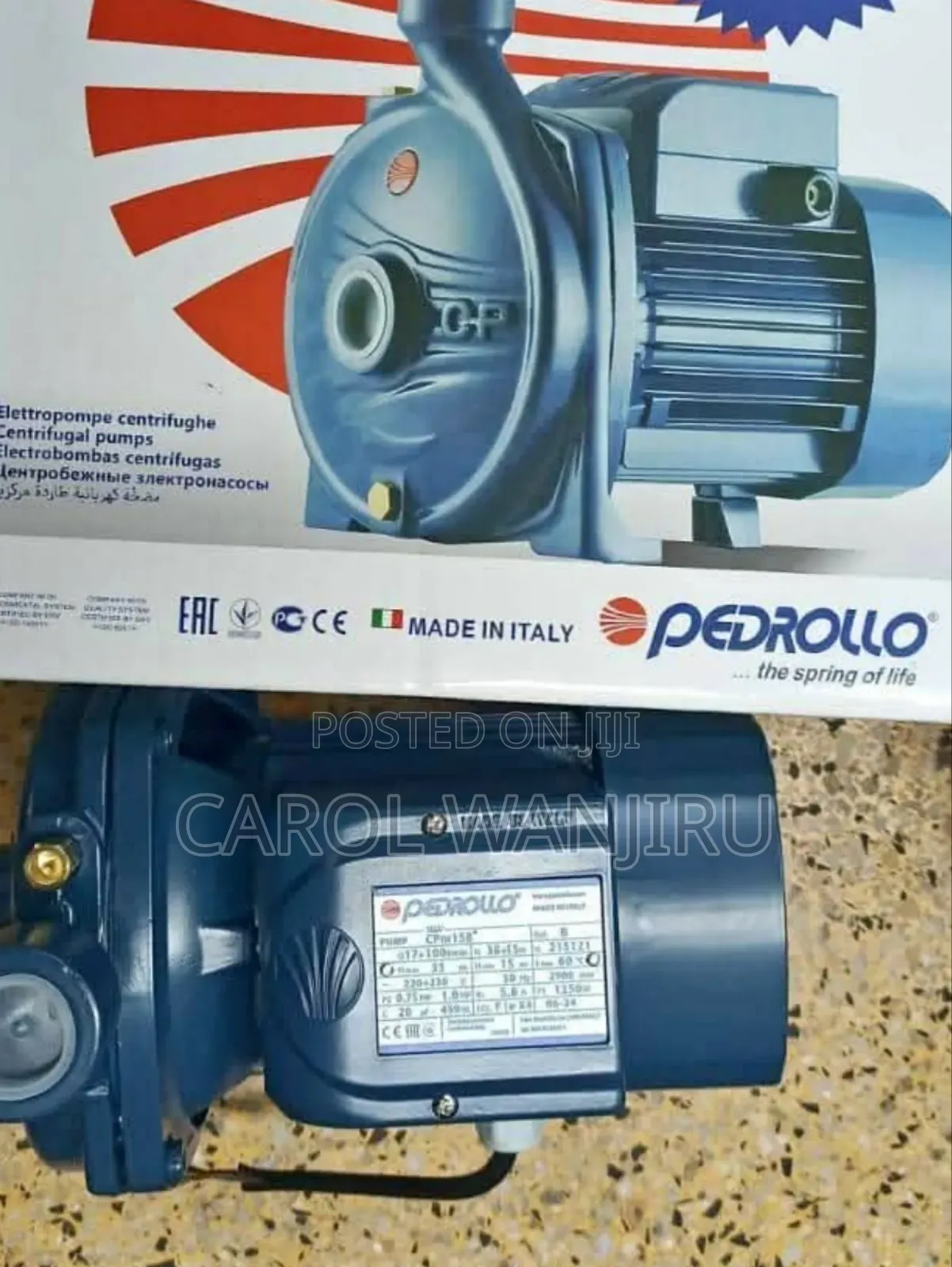 Pedrollo 1hp Booster Pump