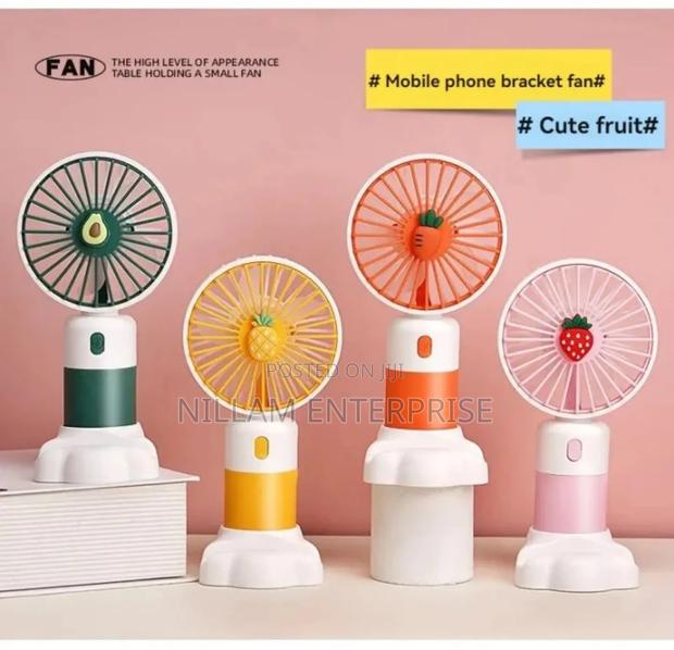 Cute Fruit Mini Hand Fan With Phone Holder,