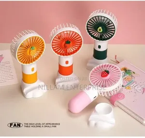 Cute Fruit Mini Hand Fan With Phone Holder,