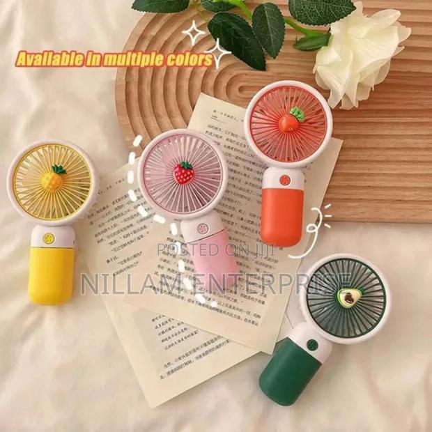 Cute Fruit Mini Hand Fan With Phone Holder, - thumbnail 3