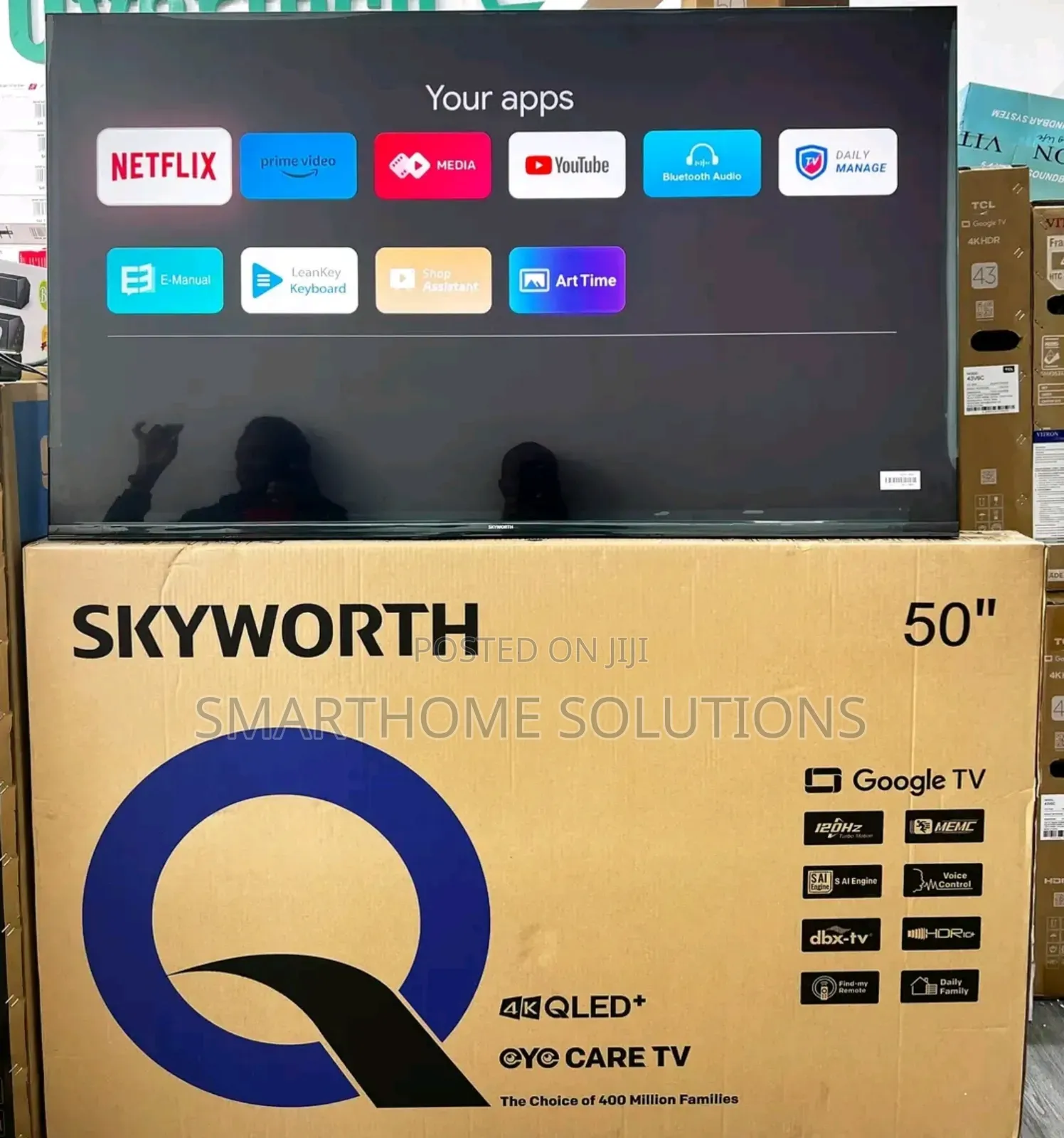 Skyworth 50-inch Qled Smart Tv 4k Uhd Google Tv Frameless