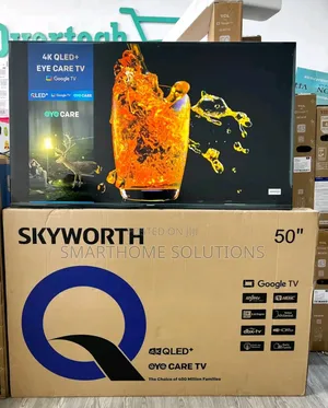 Skyworth 50" Inch Smart Tv Qled Google Tv Frameless Tv