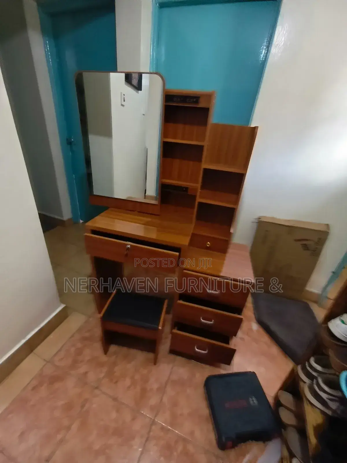Brown Siding Dressing Table
