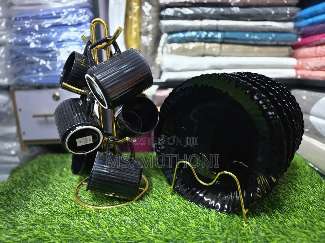 All Black 12pcs Combo Dinner Set*(Plates /Mugs )