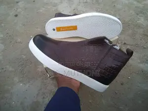 Berluti Men's Leather Ankle Boots Alligator or Crocodile Skin Pattern