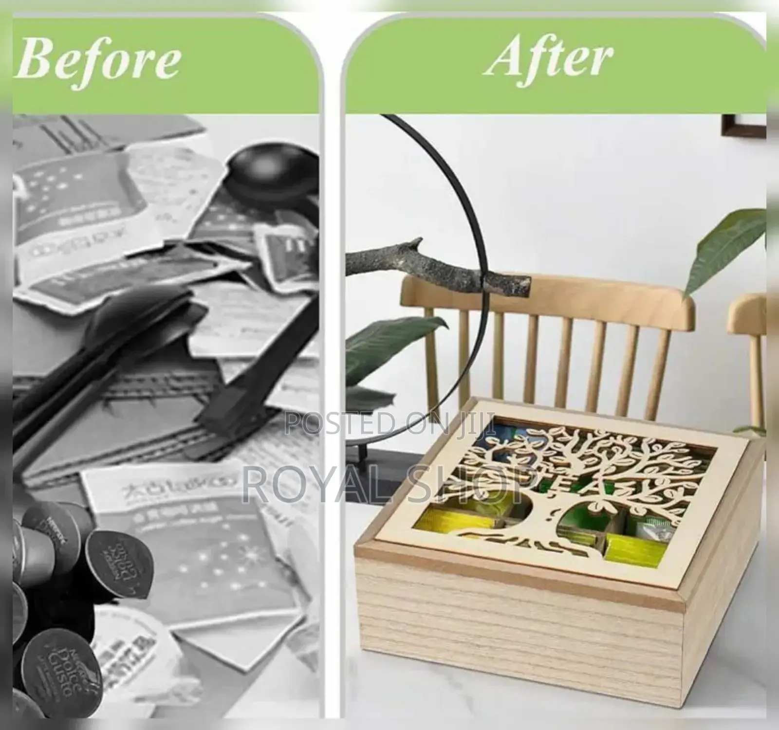Tea Wooden Organizer