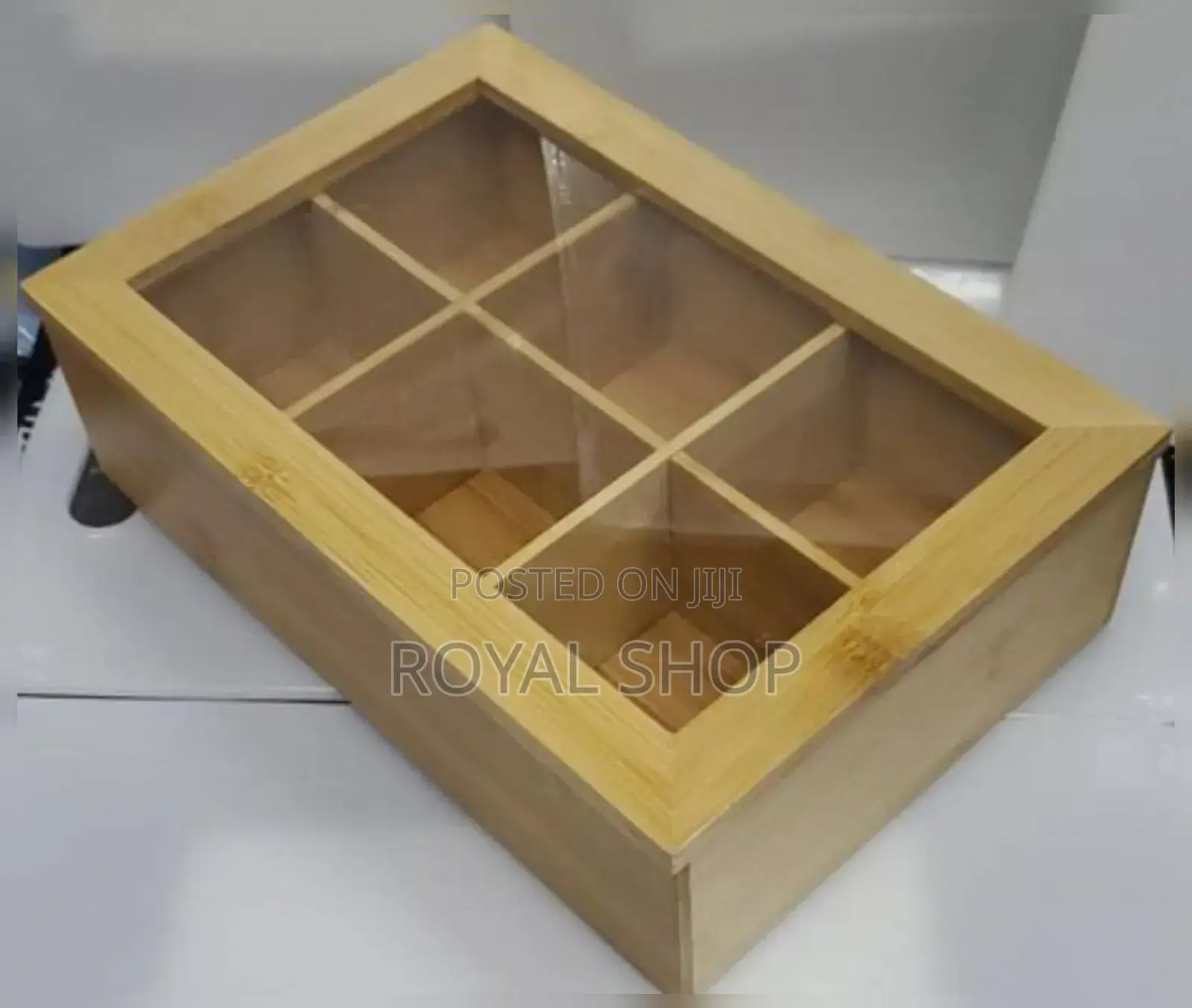 Compartment Wooden Tea Organizer