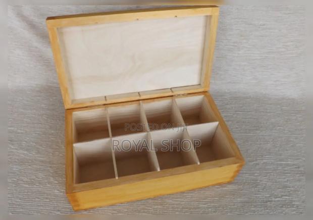 Wooden Coffee Organizer 6 Compartment