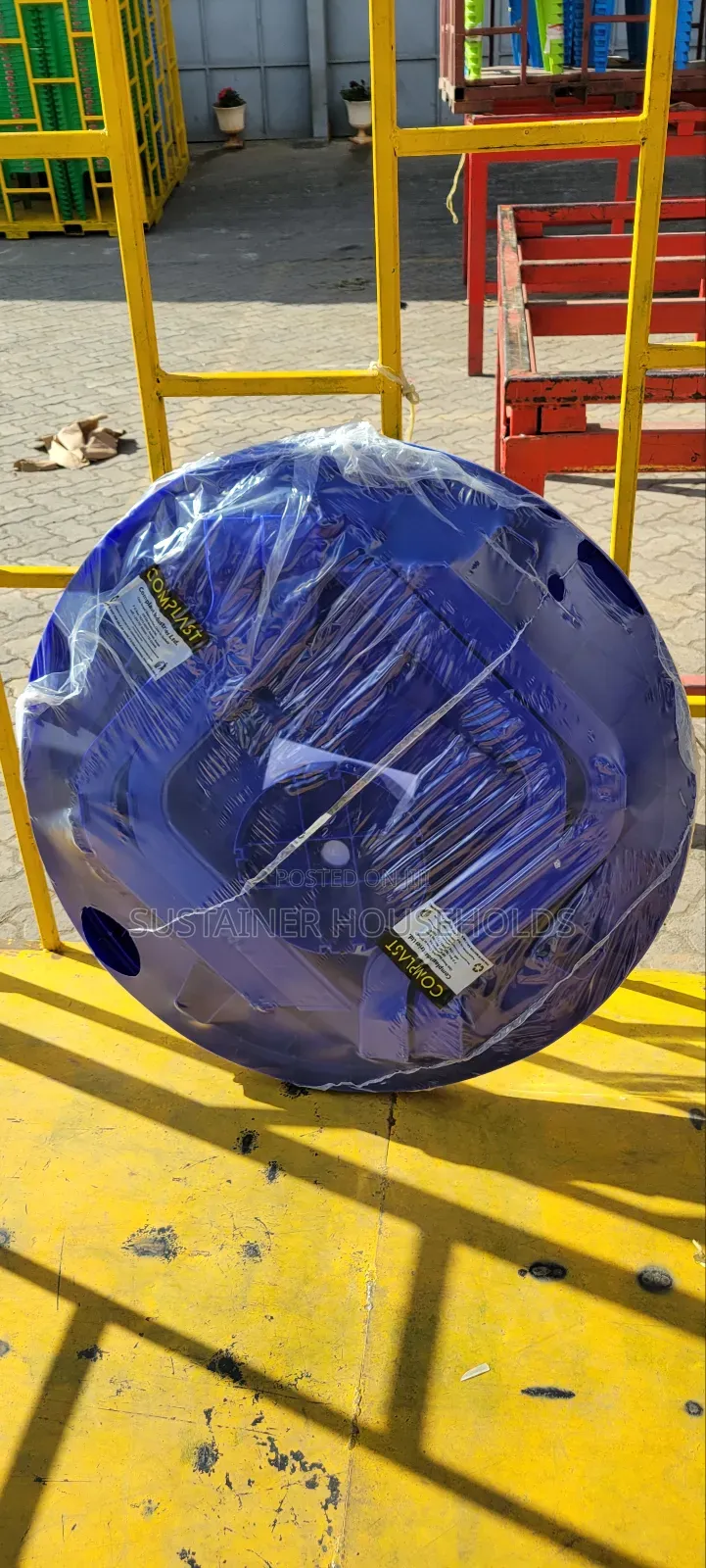 Dark Blue Round Plastic Table New Stock Plastic Table