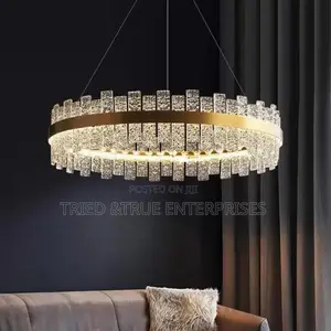 Modern Tricolour Crystal Chandelier With Brass Finish Tf9m