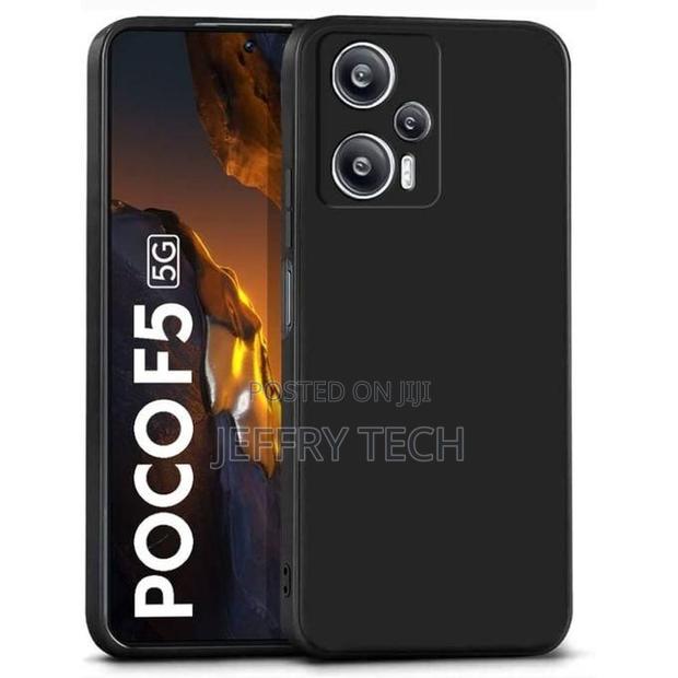 Silicon Back Case for Redmi Xiaomi Poco F5 5g .Black - main view