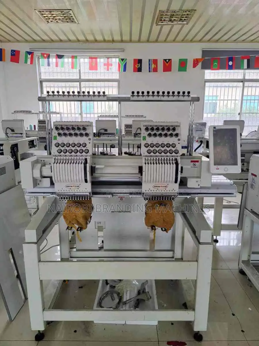 2 Head 9 Needles Embroidery Machine - Automatic Computerized