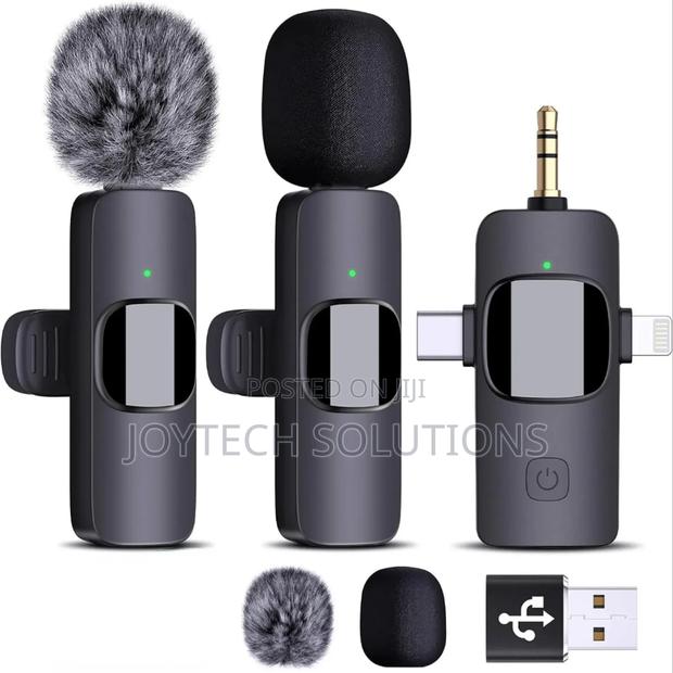  3 in 1 Wireless Lavalier Microphone Mobile Phone for Camera