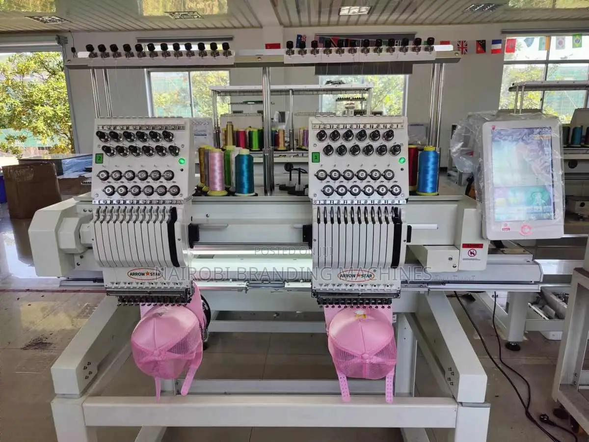 2 Head 9 Needles Embroidery Machine - Automatic Computerized