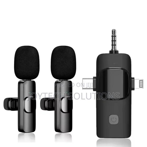  3 in 1 Wireless Lavalier Microphone Mobile Phone for Camera - thumbnail 2