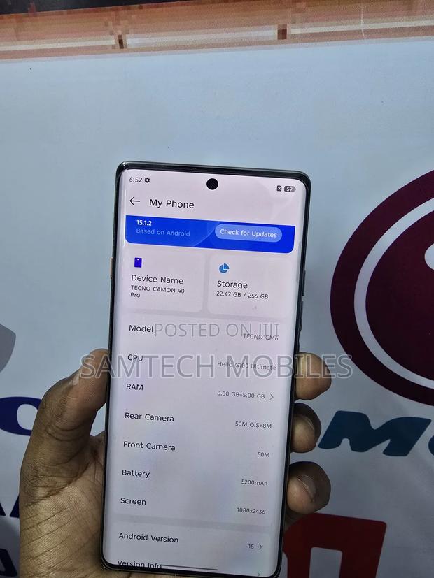 Tecno Camon 40 Pro 256 GB Gray - thumbnail 5