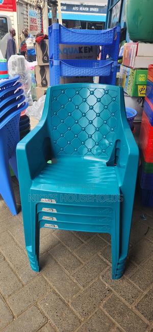 Cool Green Plastic Chair With Arms - main view
