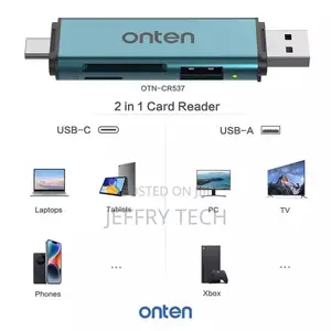 Onten Otn-Cr537 Usb Type-C Sd/Tf Card Reader With Usb 2.0