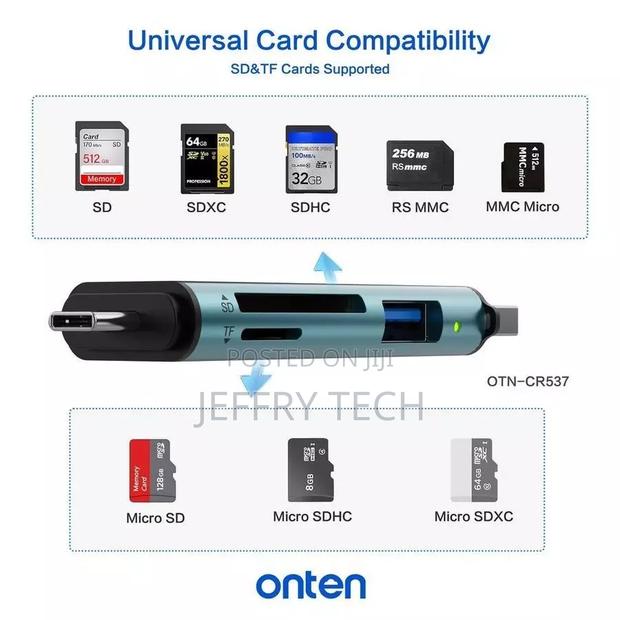 Onten Otn-Cr537 Usb Type-C Sd/Tf Card Reader With Usb 2.0 - thumbnail 4