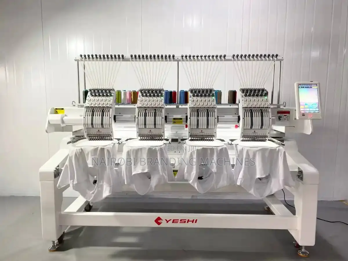 4 Head 12 Needles Embroidery Machine With Custom Worktable