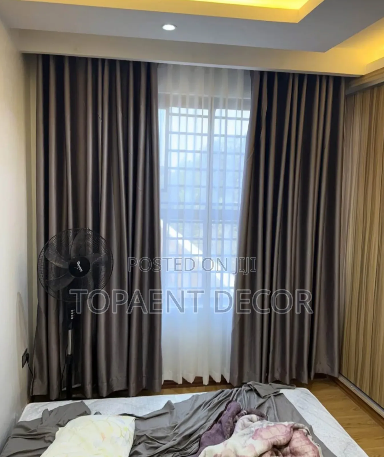 Master Bedroom Elegant Brown Window Curtains That Falls Flawlessly