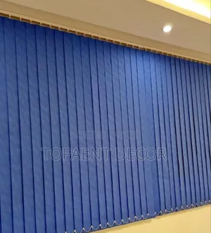 Nevy Blue Wide Window , Elegant Office Window Blinds