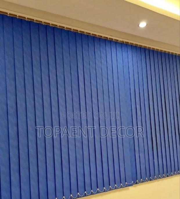 Nevy Blue Wide Window , Elegant Office Window Blinds - main view