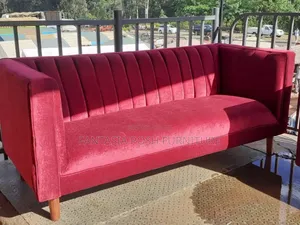 3-Seater Comfy Modern Red Sofa in Durable Fabric