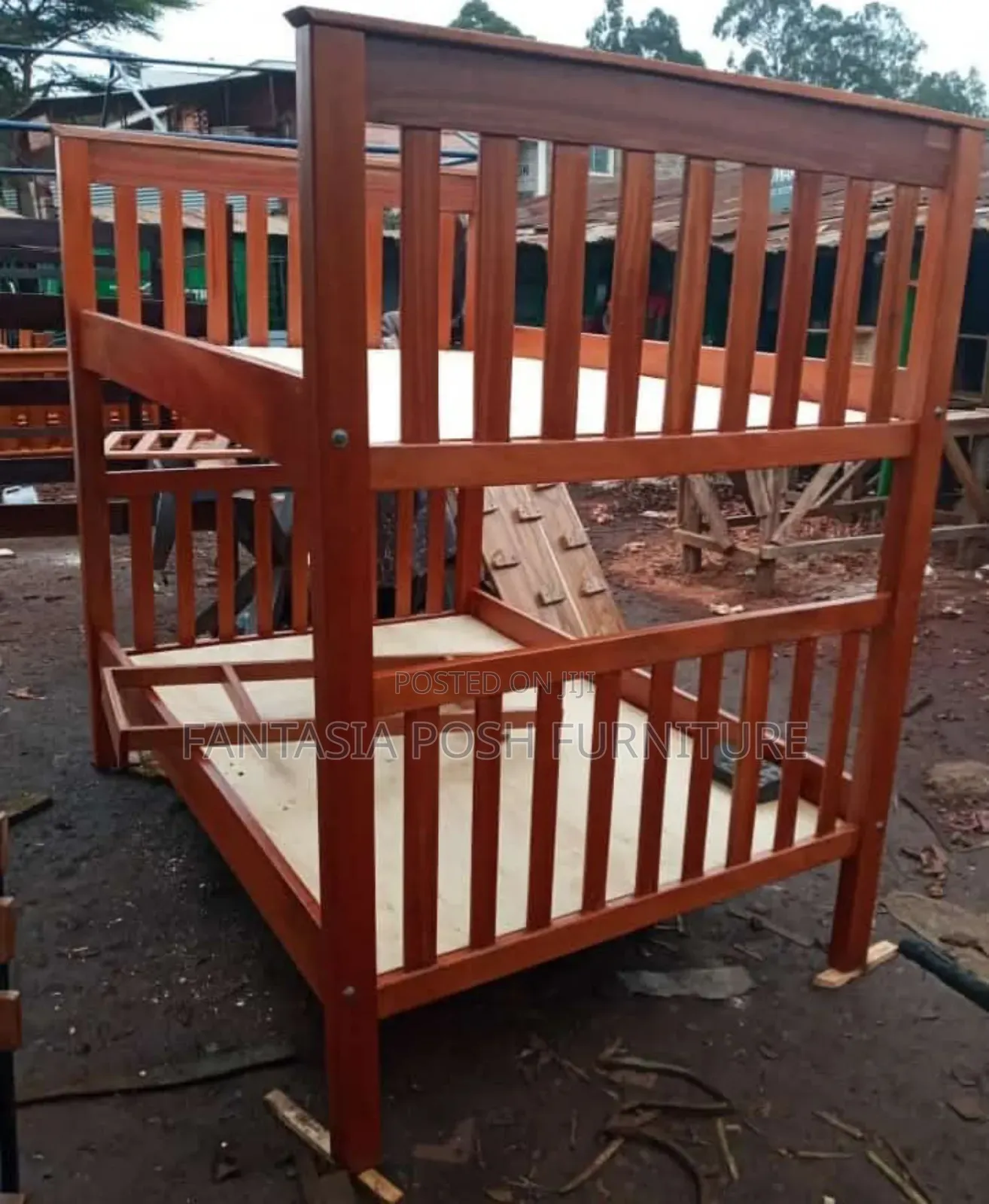 Pure Solid Mahogany Wood Bunk Bed 4x6 Top Bottom