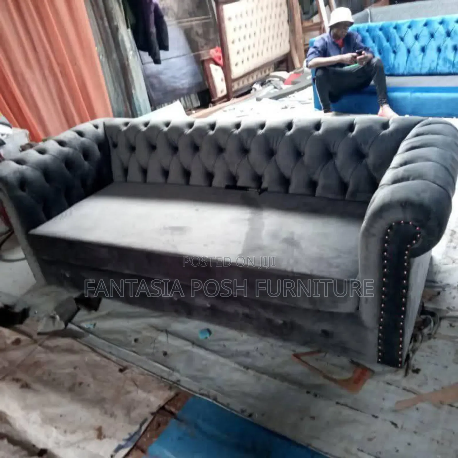 3-Seater Brand New Grey Chester Sturdy Sofa Available Now